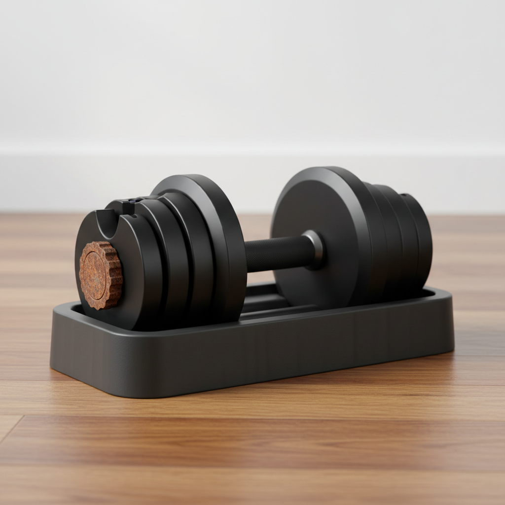 Adjustable Dumbbell Pair — 5 to 50 lb