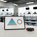 Heart rate zone dashboard on tablet with OTbeat wristband