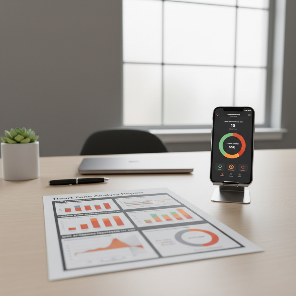 Printed Heart Rate Zone Analysis Report with Orangetheory app